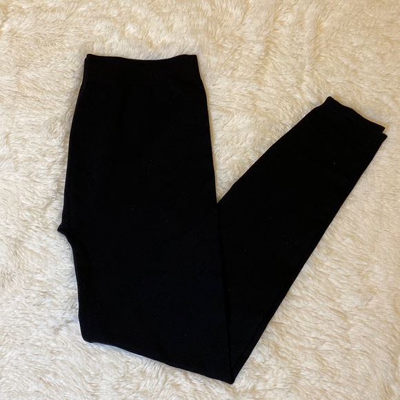 Women’s solid black leggings - Picture 1 of 2